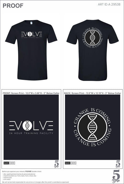 Evolve Gym Shirt - Change is Coming